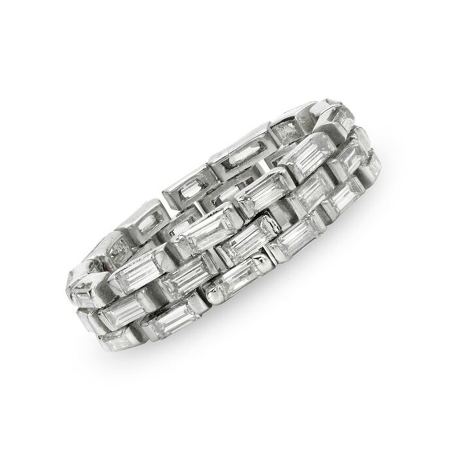 A Flexible Diamond Band Ring, by Cartier, circa 1940