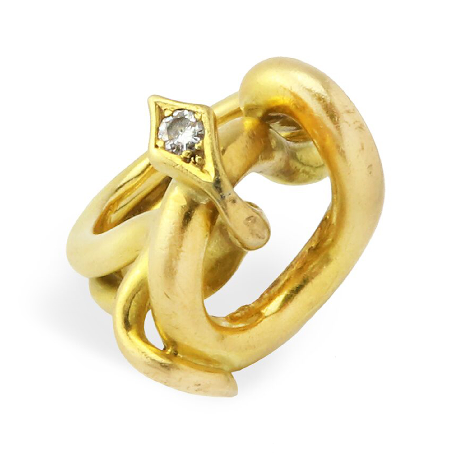 A Gold and Diamond Snake Ring, by Cartier, circa 1970