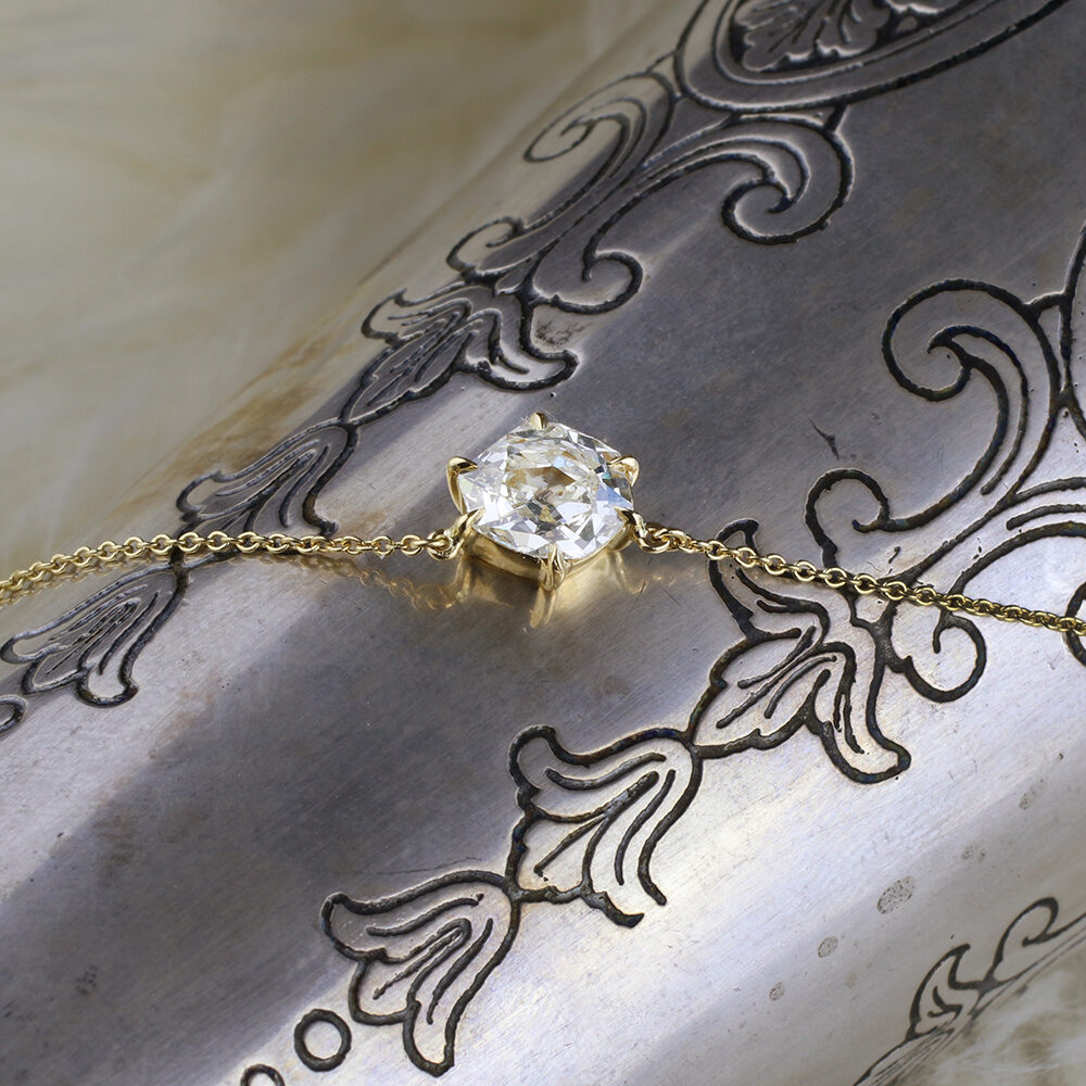 Octagonal Diamond Pendant Necklace
