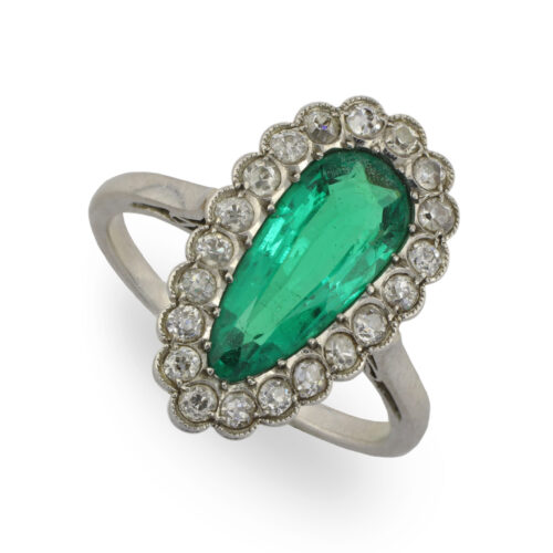 Emerald and Diamond Ring