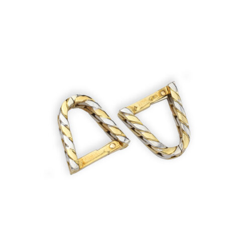 Hermes Pair Of Bi-Color Gold Cufflinks