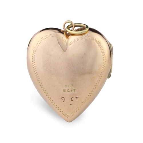Antique Gold Heart Shaped Locket Pendant