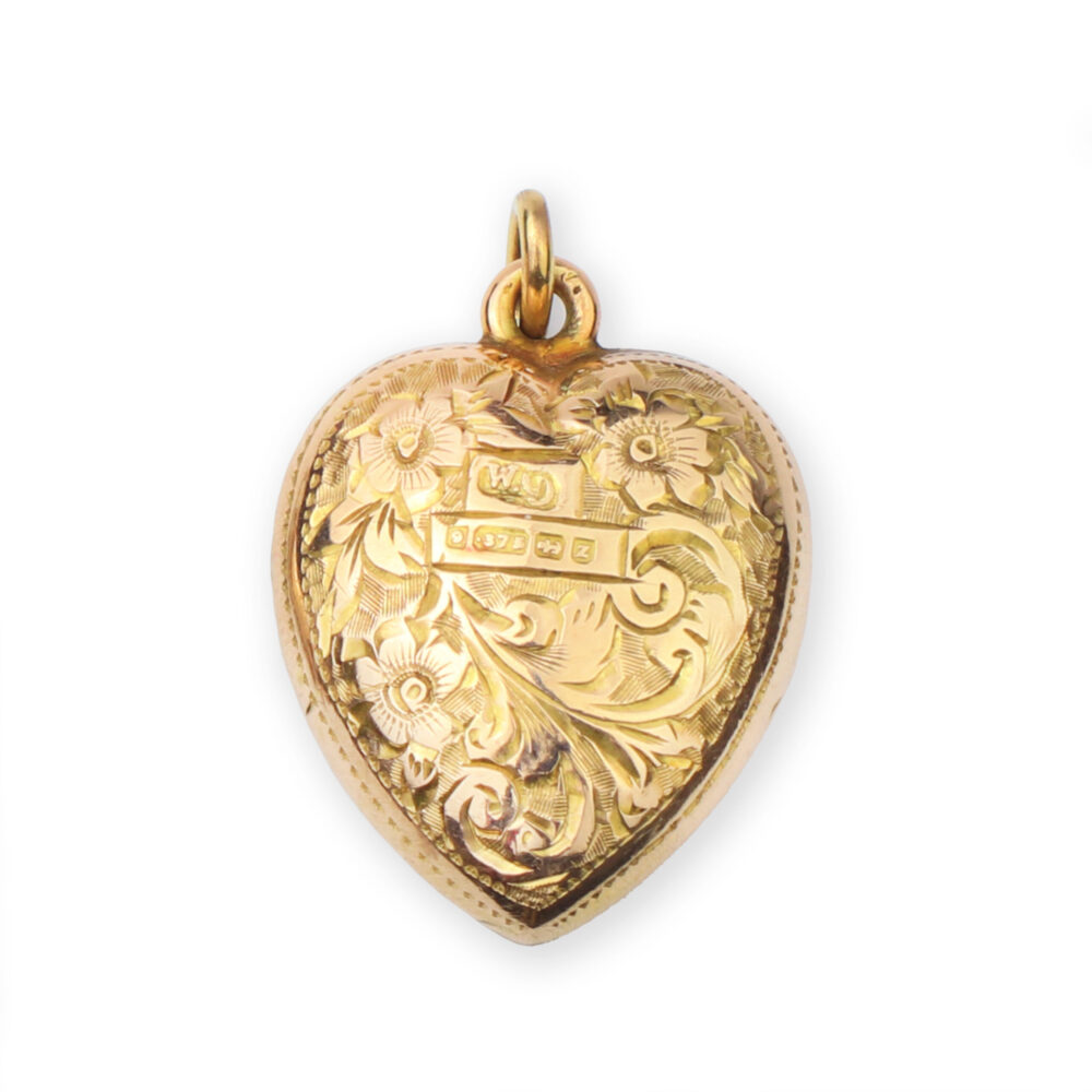 Antique Gold Heart Shaped Pendant
