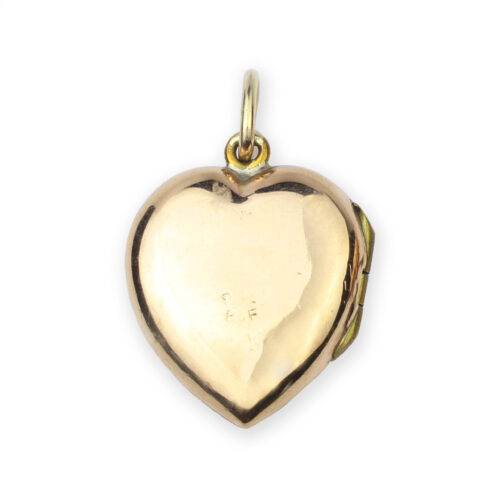 Antique Gold Heart Shaped Locket Pendant