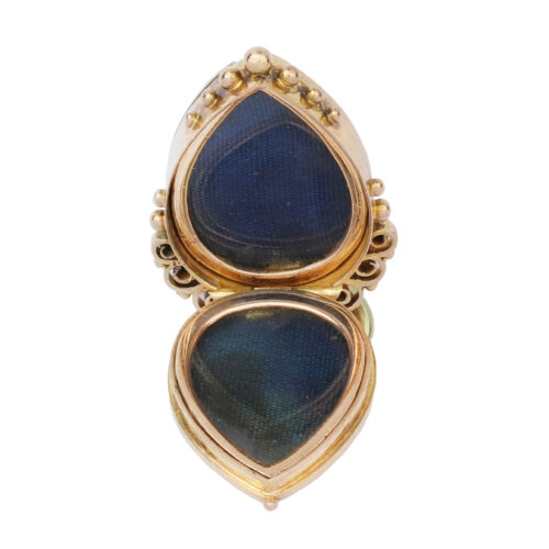 An Antique Multi-Gem, Diamond and Gold Locket Pendant