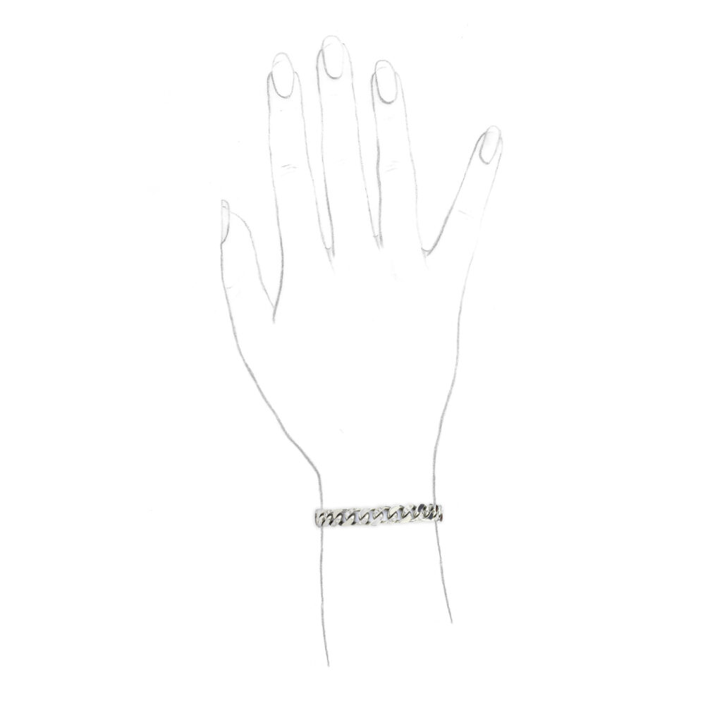 Van Cleef & Arpels Diamond and White Gold Link Bracelet