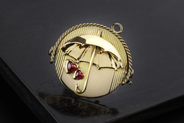 Tiffany & Co. Diamond, Ruby And Gold Spinning Pendant Charm