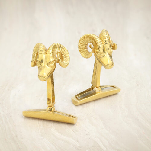 David Webb Sculpted Gold Cufflinks