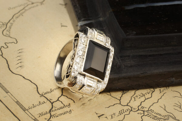 Onyx And Diamond Ring