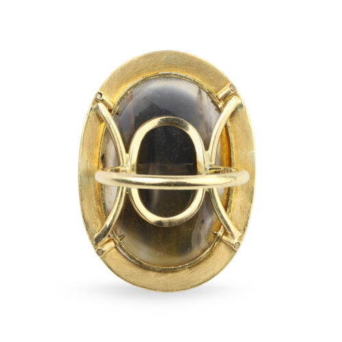 Antique Sardonyx Cameo and Gold Ring