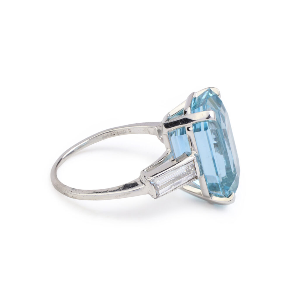 Cartier Aquamarine and Diamond Ring