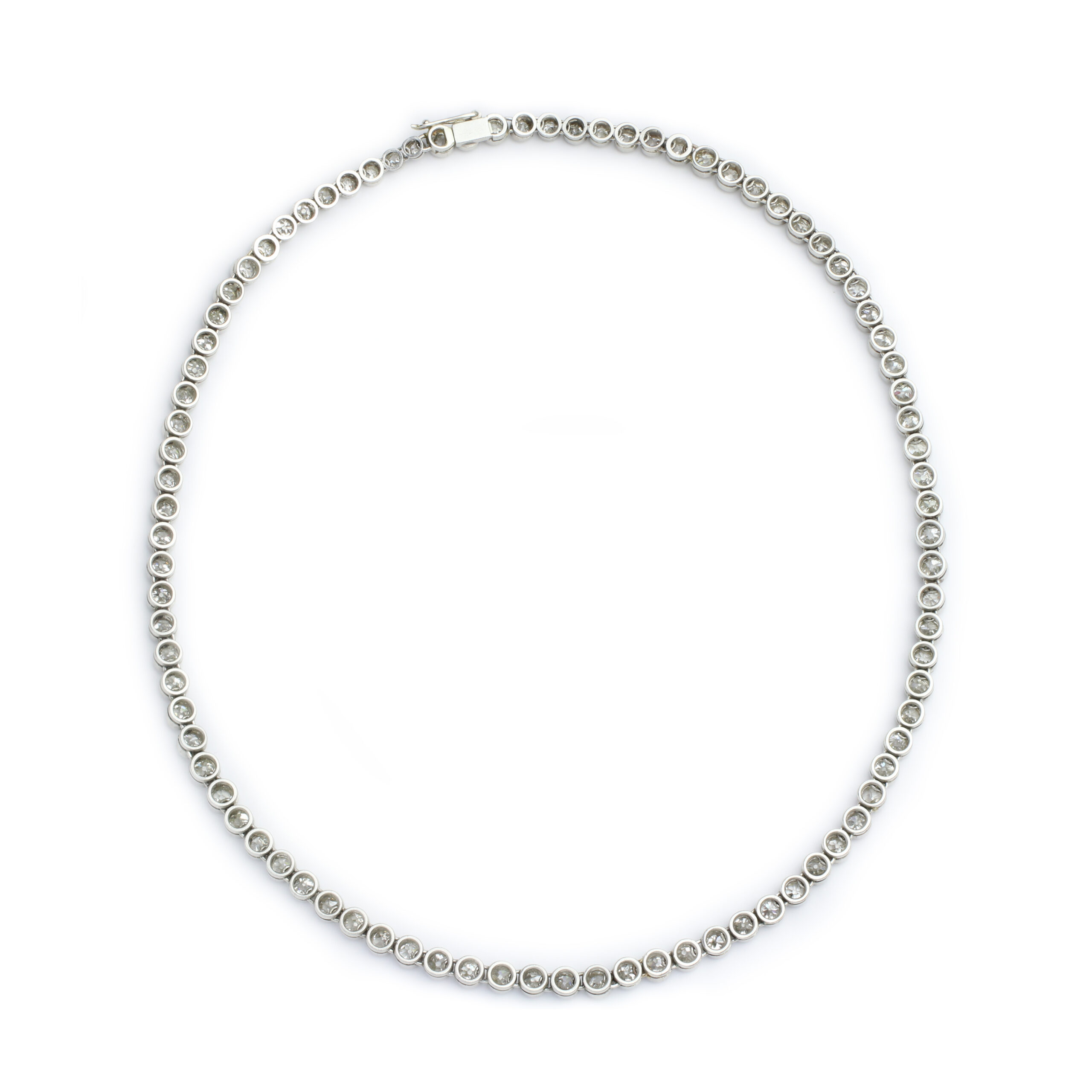 Diamond and White Gold Riviere Necklace - FD Gallery