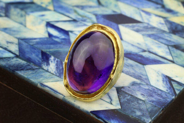 Amethyst And Gold Cocktail Ring