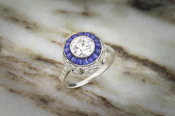 Tiffany & Co. Diamond And Sapphire Ring