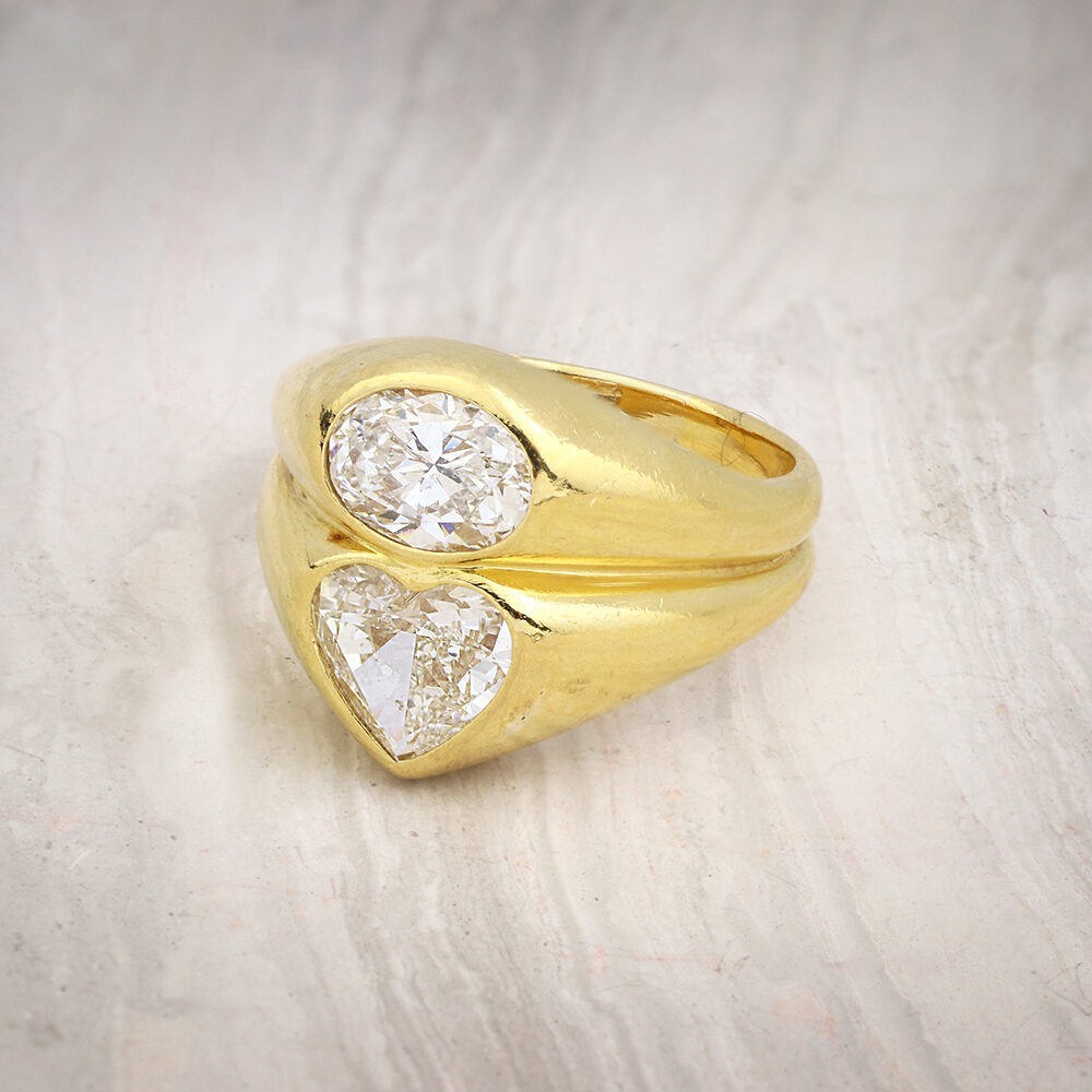 Bulgari Diamond Twin Stone Ring
