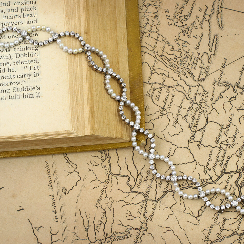 Belle Epoque Natural Pearl and Diamond Bracelet