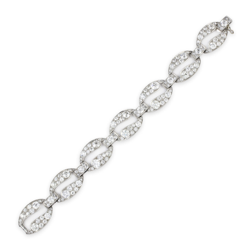 Cartier Art Deco Diamond and Platinum Bracelet» Price on Request « - FD ...