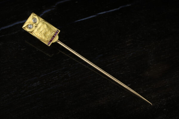 Diamond, Ruby And Gold Stick Pin