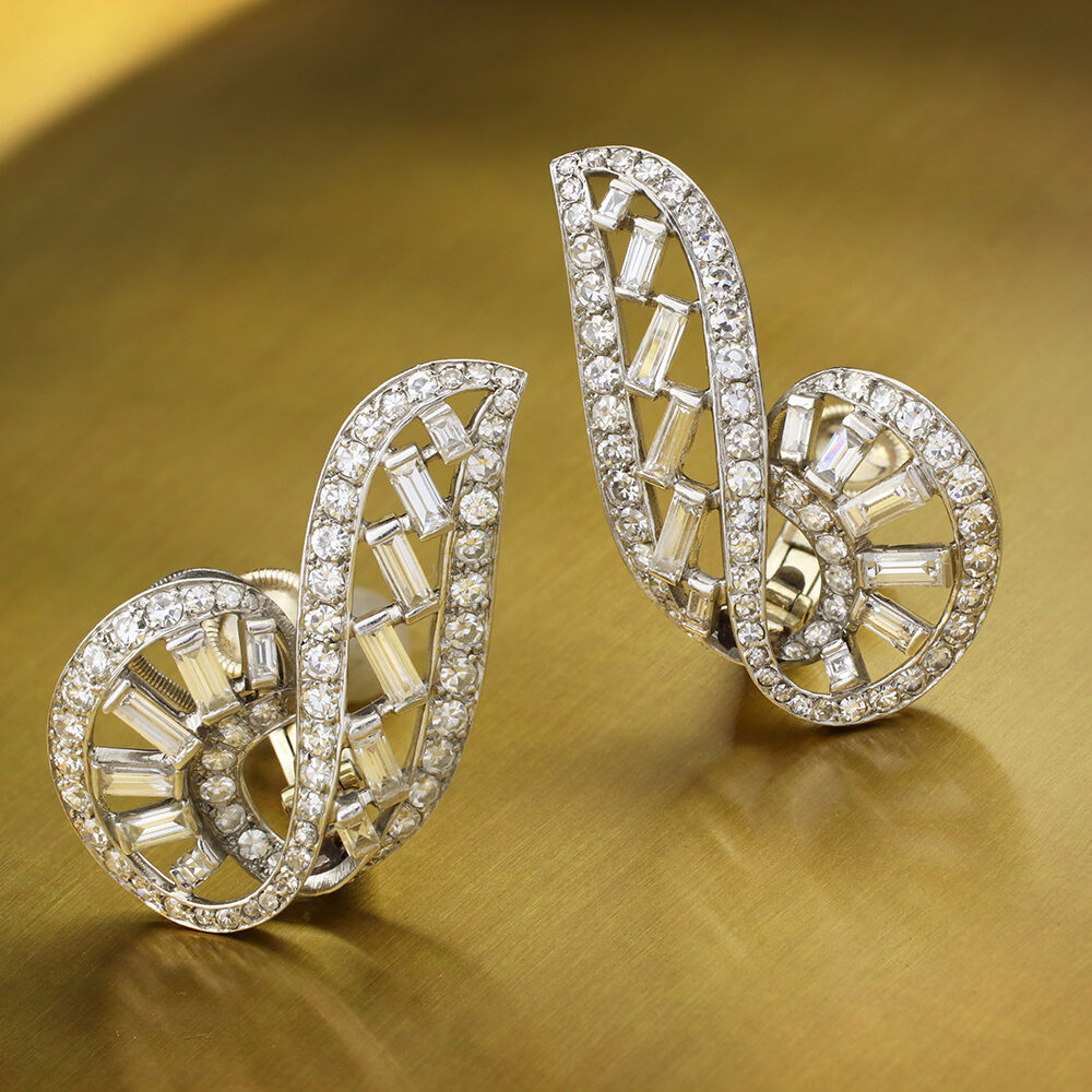 Cartier Diamond Set Ear Clips