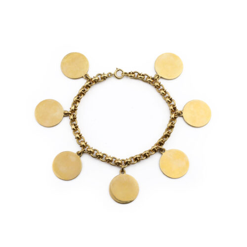 Gold And Enamel Italian Cities Charm Bracelet