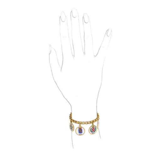 Gold And Enamel Italian Cities Charm Bracelet