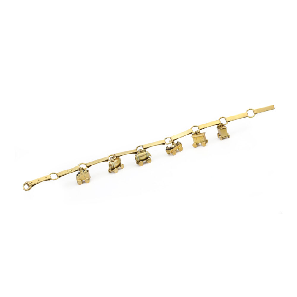 Boucheron Train Motif Gold Charm Bracelet
