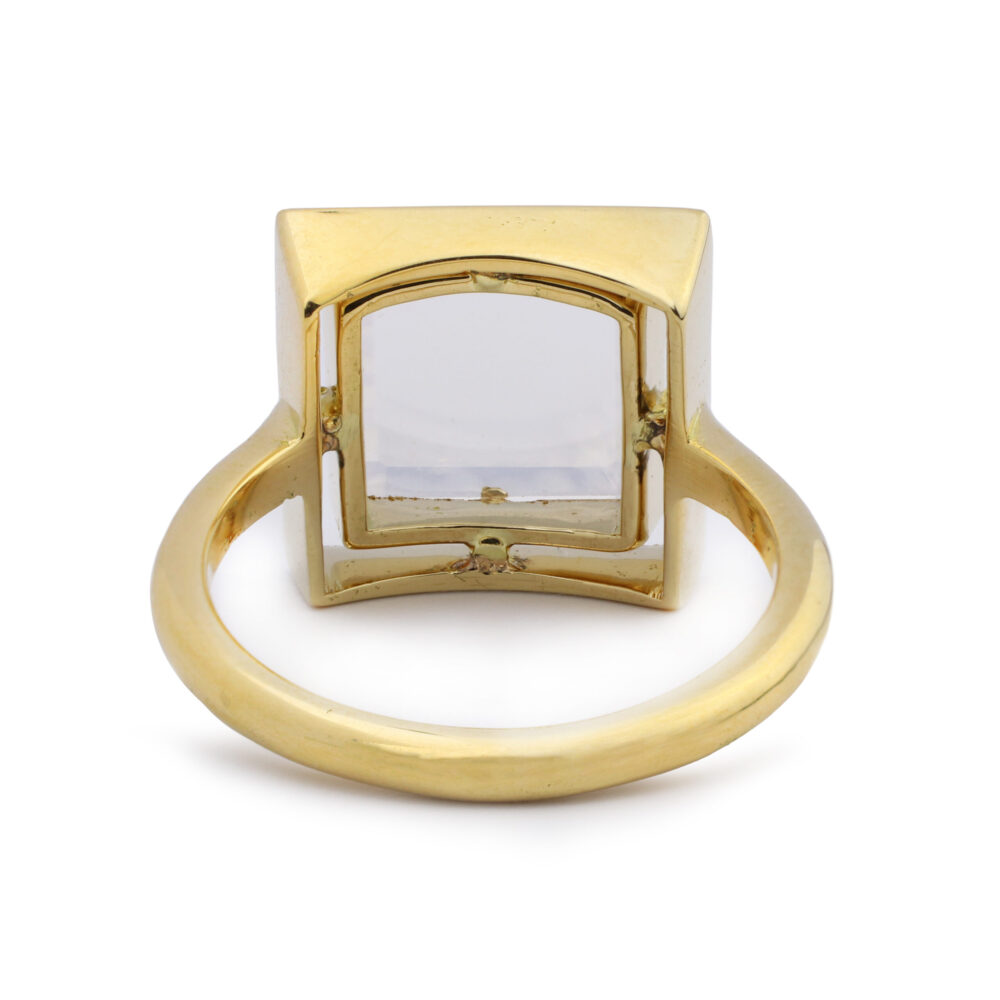 Square-cut Portrait Diamond Ring