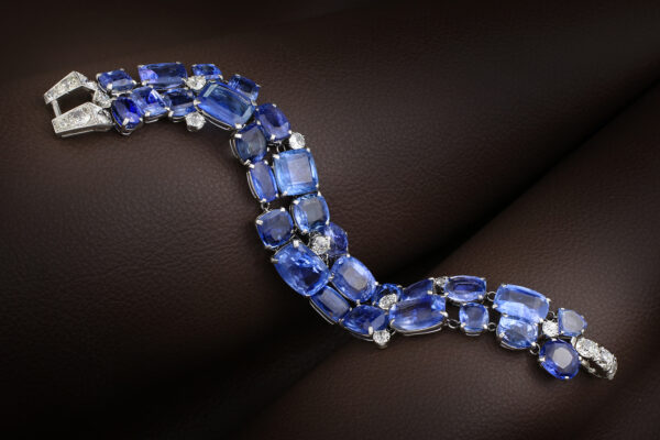 Cartier Platinum, Sapphire And Diamond Bracelet» Price On Request «