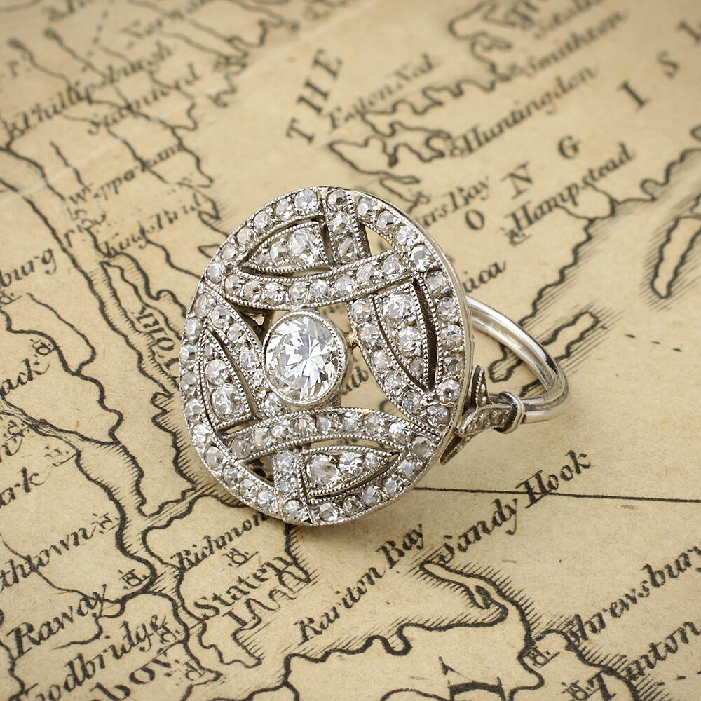 An Antique Diamond Plaque Ring