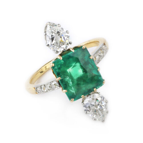 Antique Emerald and Diamond Ring