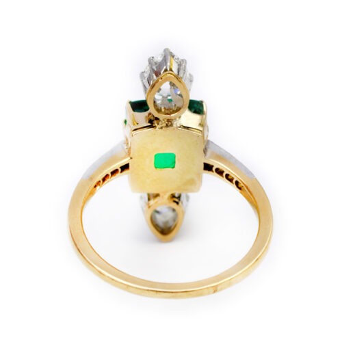 Antique Emerald and Diamond Ring
