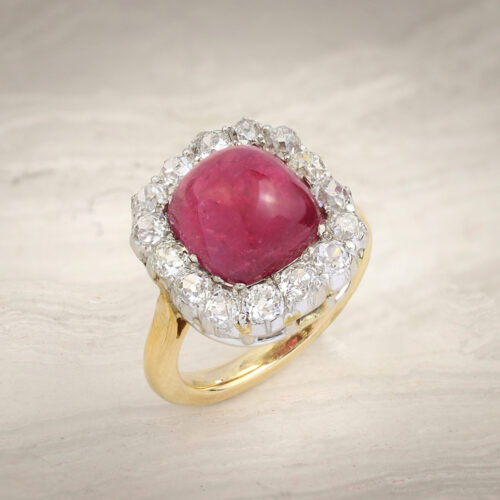 Pink Tourmaline and Diamond Ring