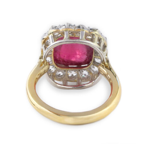 Pink Tourmaline and Diamond Ring