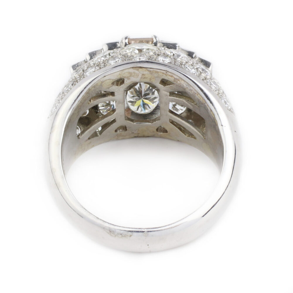 Bulgari ‘Trombino’ Colored Diamond and Diamond Ring, circa 1935
