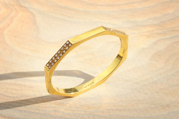 Tiffany & Co. Diamond Set Gold Bangle Bracelet