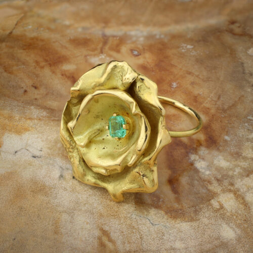 Aude Lechere, ‘Nymphea Collection’ Gold and Garnet Ring, circa 2010