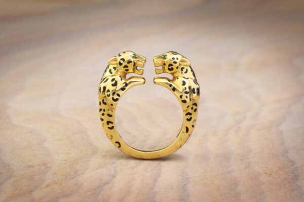 Cartier ‘Panther’ Gold And Enamel Ring