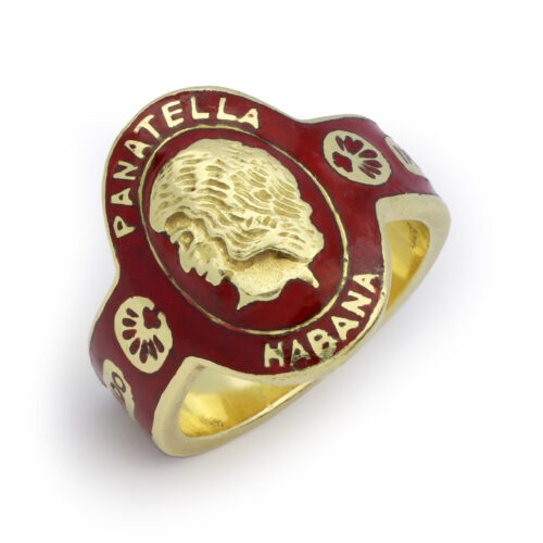 Cartier Panatella Habana Gold and Enamel Cigar Band Ring