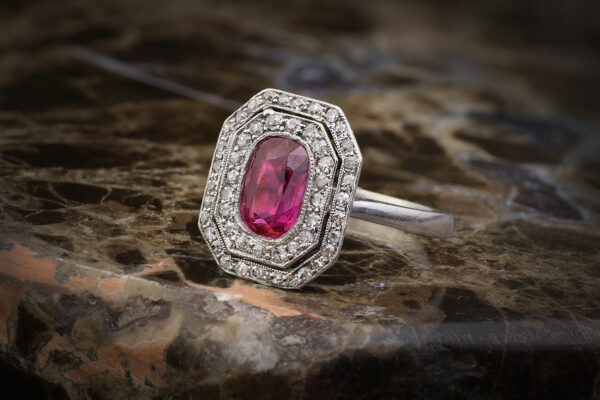 Art Deco Ruby And Diamond Ring