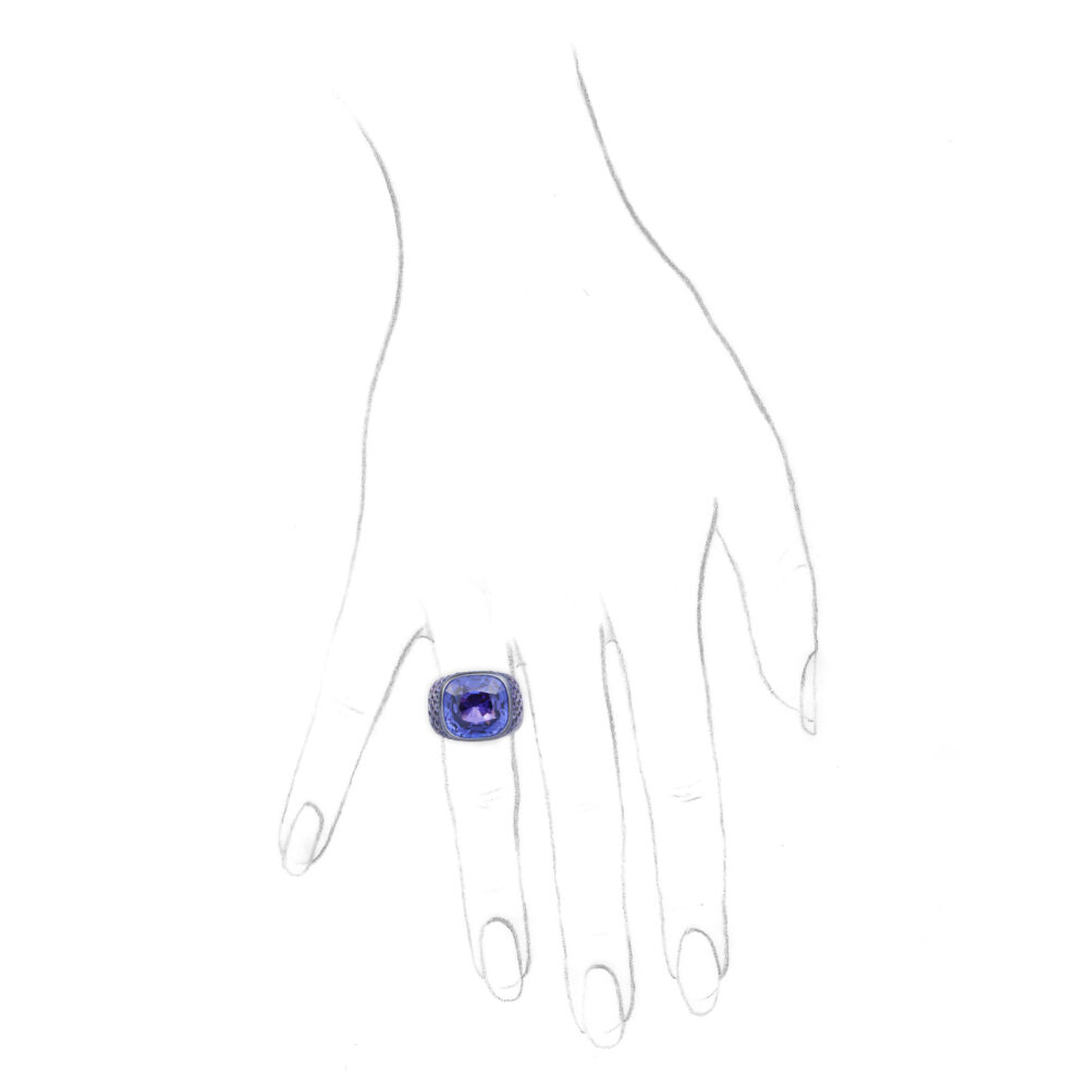 Hemmerle Purple-Blue Sapphire Ring