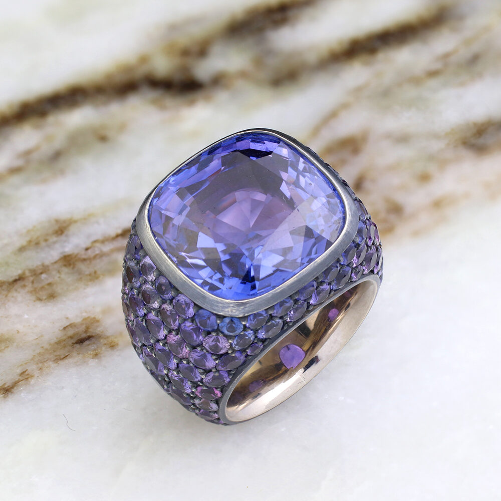 Hemmerle Purple-Blue Sapphire Ring