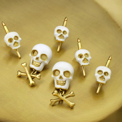 Enamel Skull and Cross Bone Dress Set