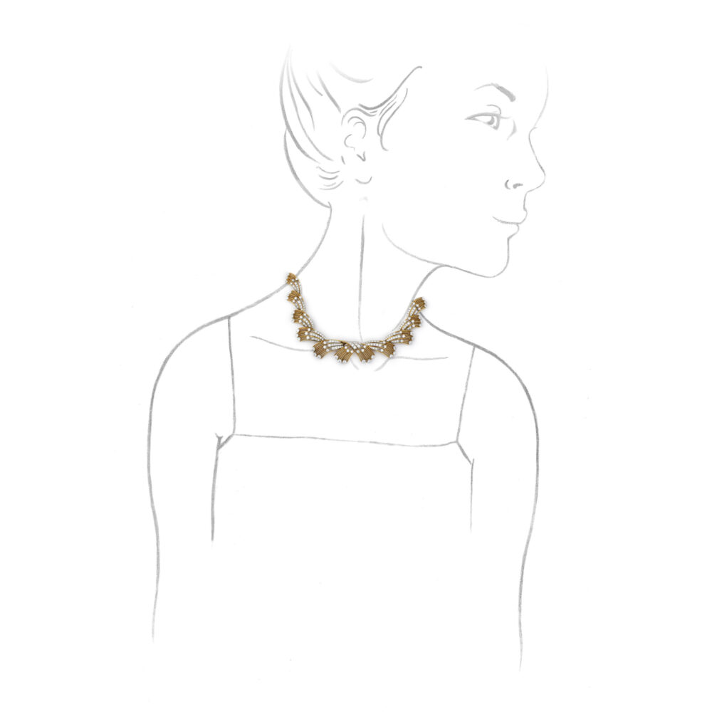 Cartier Gold, Platinum and Diamond Collar Necklace