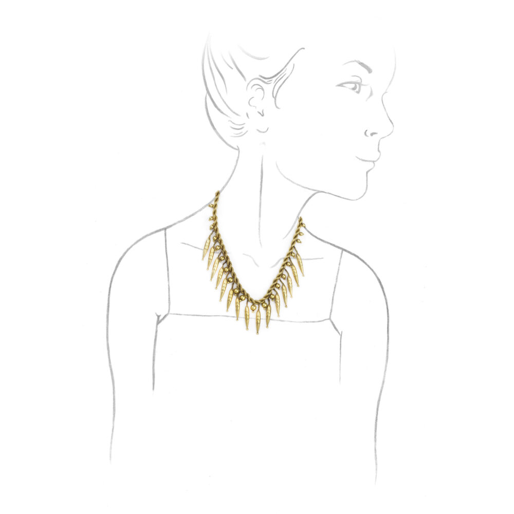Marchak Retro Gold Tassel Necklace