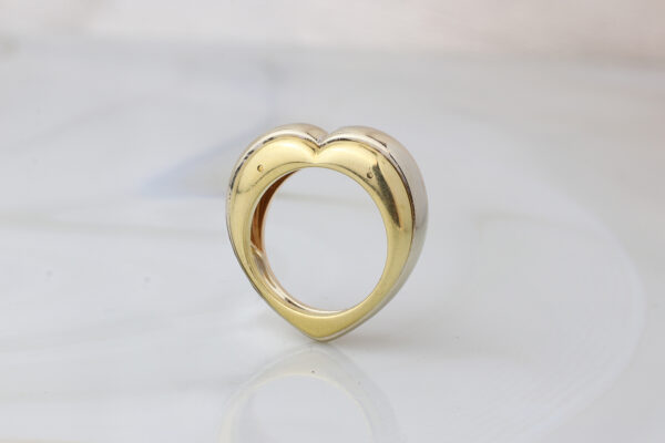Cartier Tri-Colored Gold Heart Shaped Ring