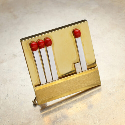 Raymond Hains Matchbook Brooch Pendant