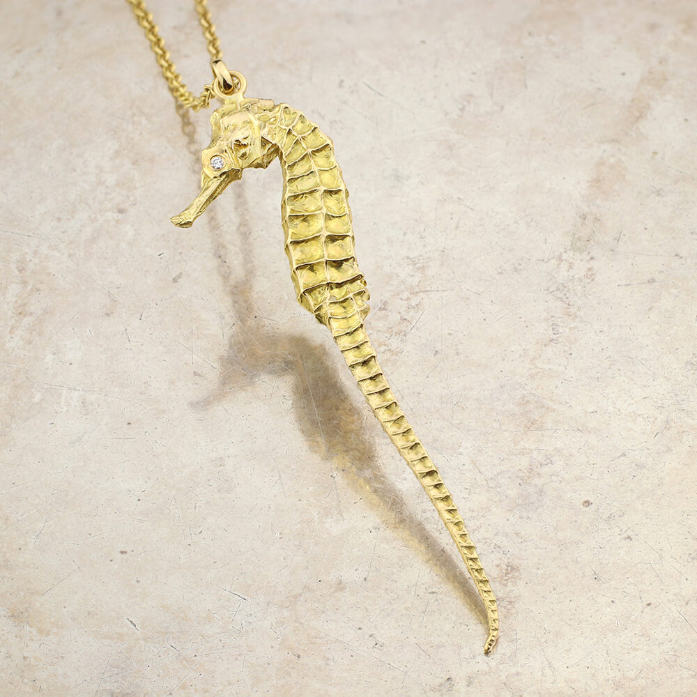 Patrick Mavros Seahorse Pendant Necklace