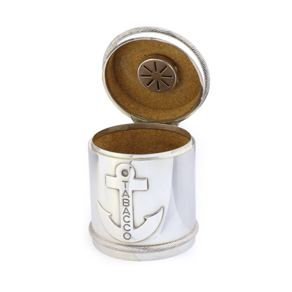 Bulgari ‘TABACCO’ Sterling Silver Canister