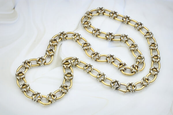 Cartier Bicolor Gold Long Chain Necklace