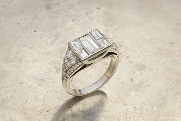 Art Deco Diamond And Platinum Ring